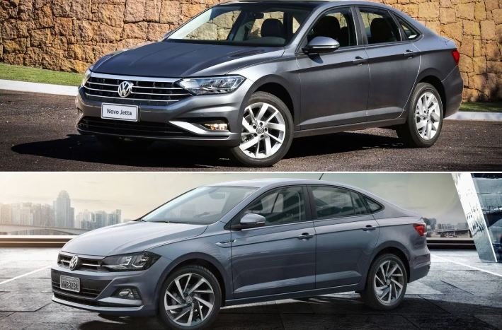 Comparativo entre os carros VW Jetta e o Virtus